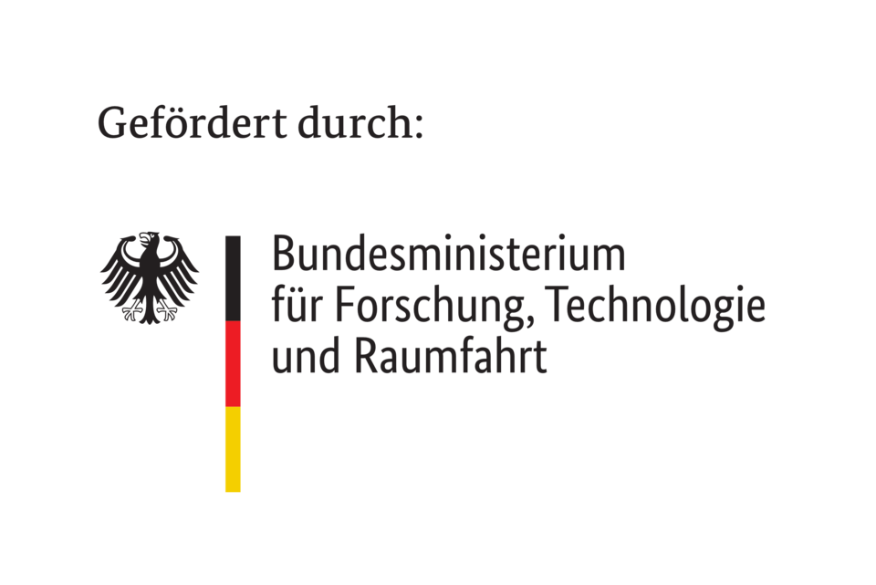 Gefördert durch: Bundesministerium für Forschung, Technologie und Raumfahrt, Logo